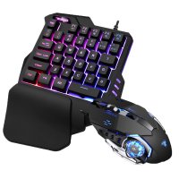 PA344 - Colorful RGB One-Handed Game Keypad and Mouse